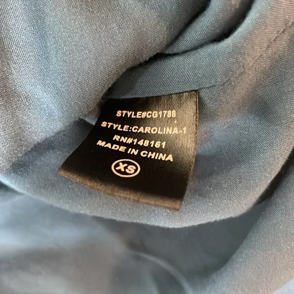 Buddy Love Blue and Magenta Embroidered Boho Hippie Summer Sundress XS - Picture 5 of 9